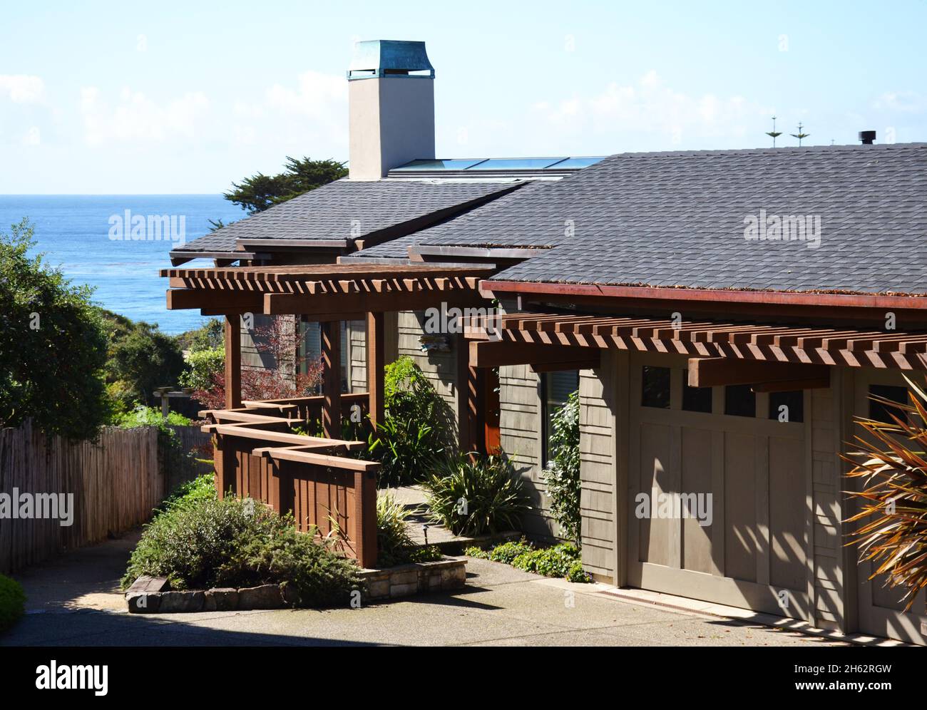 Carmelbythesea, California, USA October 18, 2021 Beautiful neighborhood of the Carmelby
