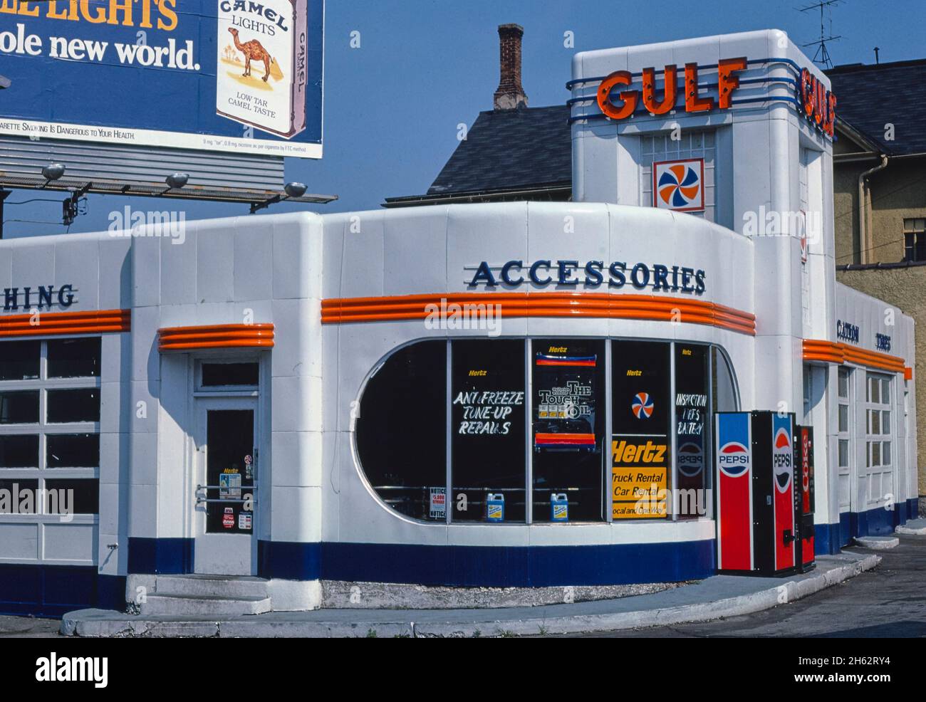Gulf Gas, Scranton, Pennsylvania; ca. 1984 Stock Photo Alamy