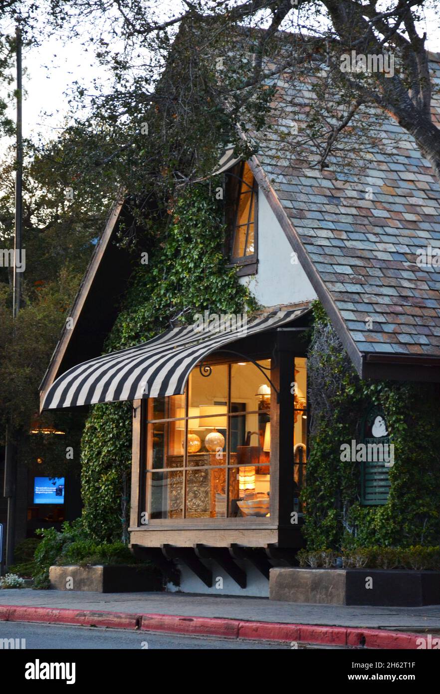 Carmelbythesea, California, USA October 18, 2021 Beautiful neighborhood of the Carmelby