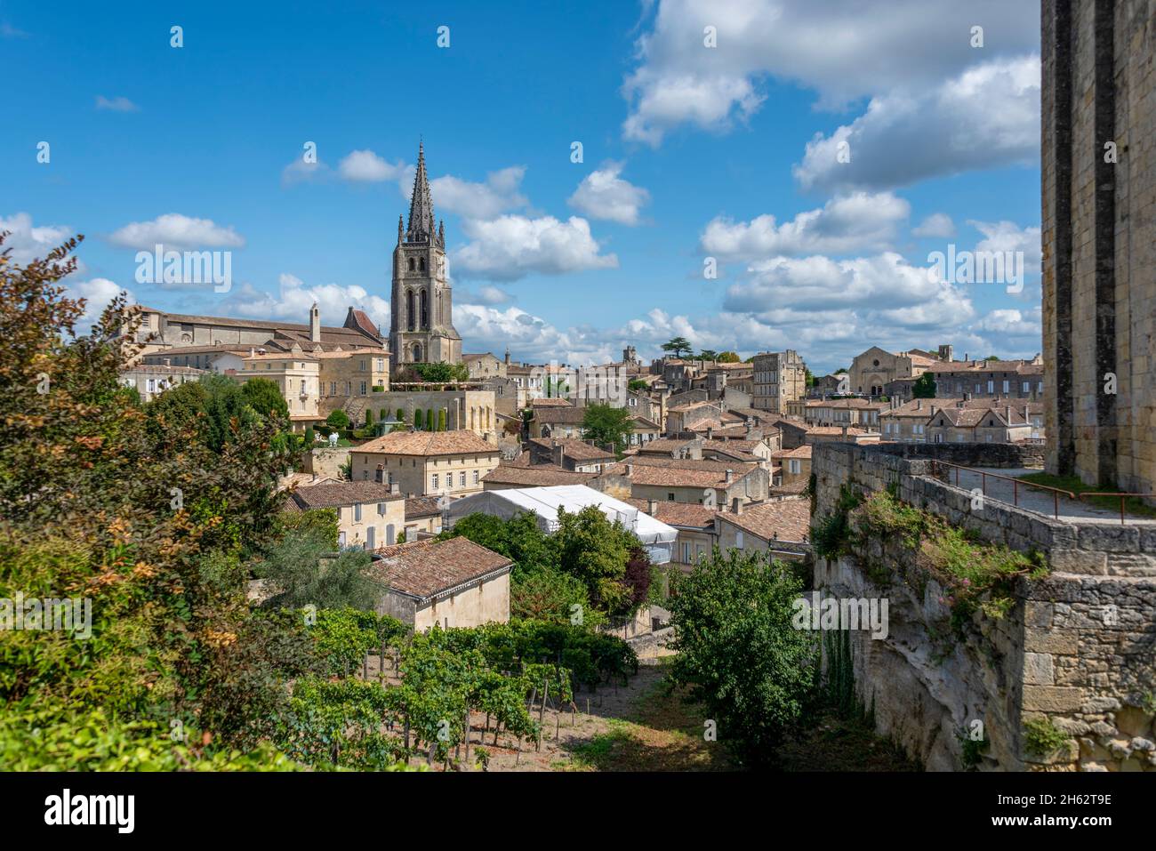 france,nouvelleaquitaine,gironde department,saint emilion,old town with rock church,famous wine