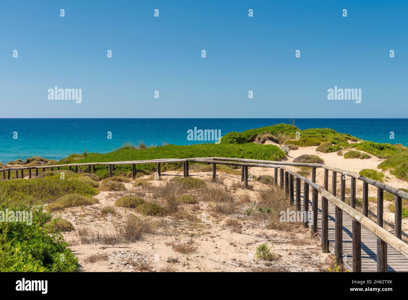 campomarino di maruggio,province of taranto,salento,apulia,italy,beach and dunes near campomarino Stock Photo