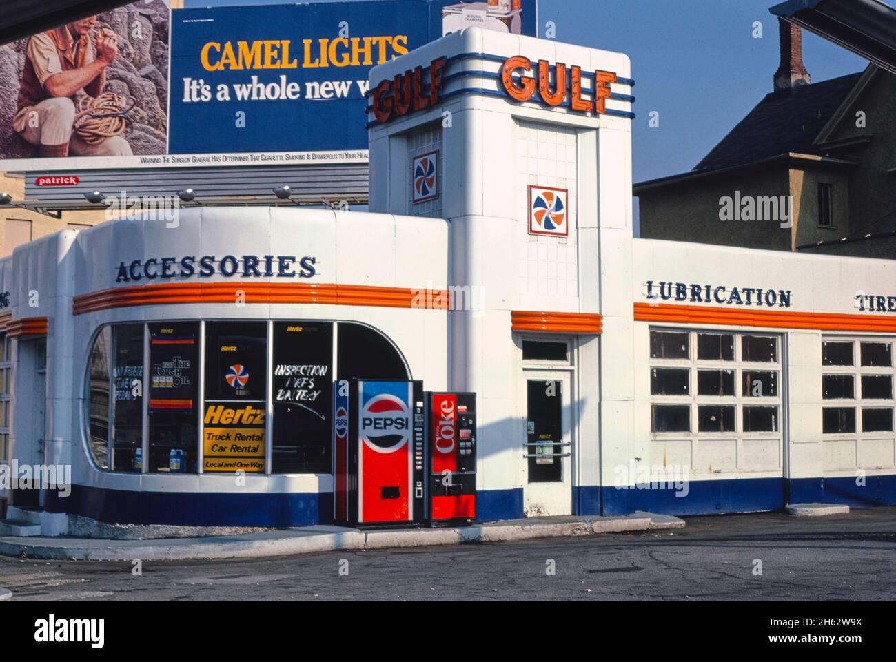 Gulf Gas, Scranton, Pennsylvania; ca. 1984 Stock Photo Alamy