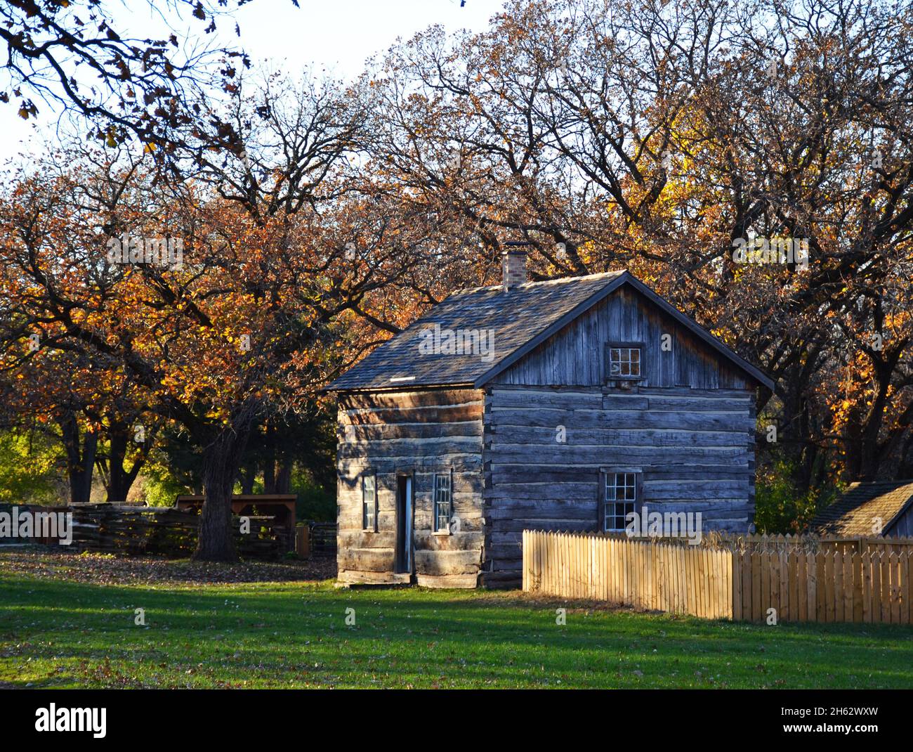 Old houses of the Landing Minnesota River Heritage Park in Shakopee