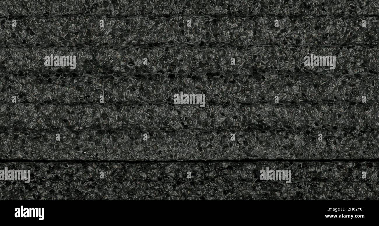 black polyester foam sponge sheet useful as background Stock Photo
