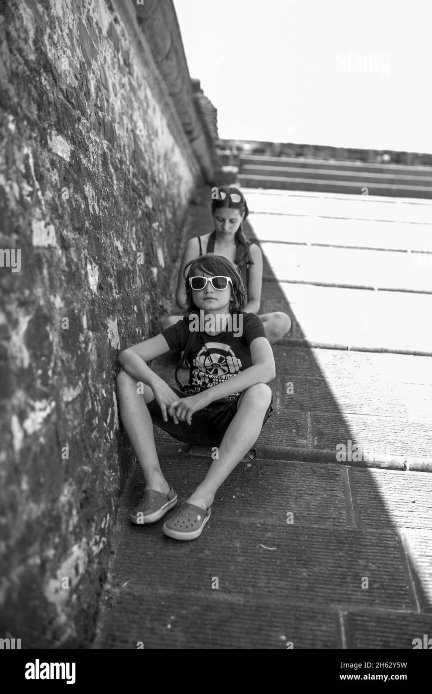 kids in the shadow Stock Photo - Alamy