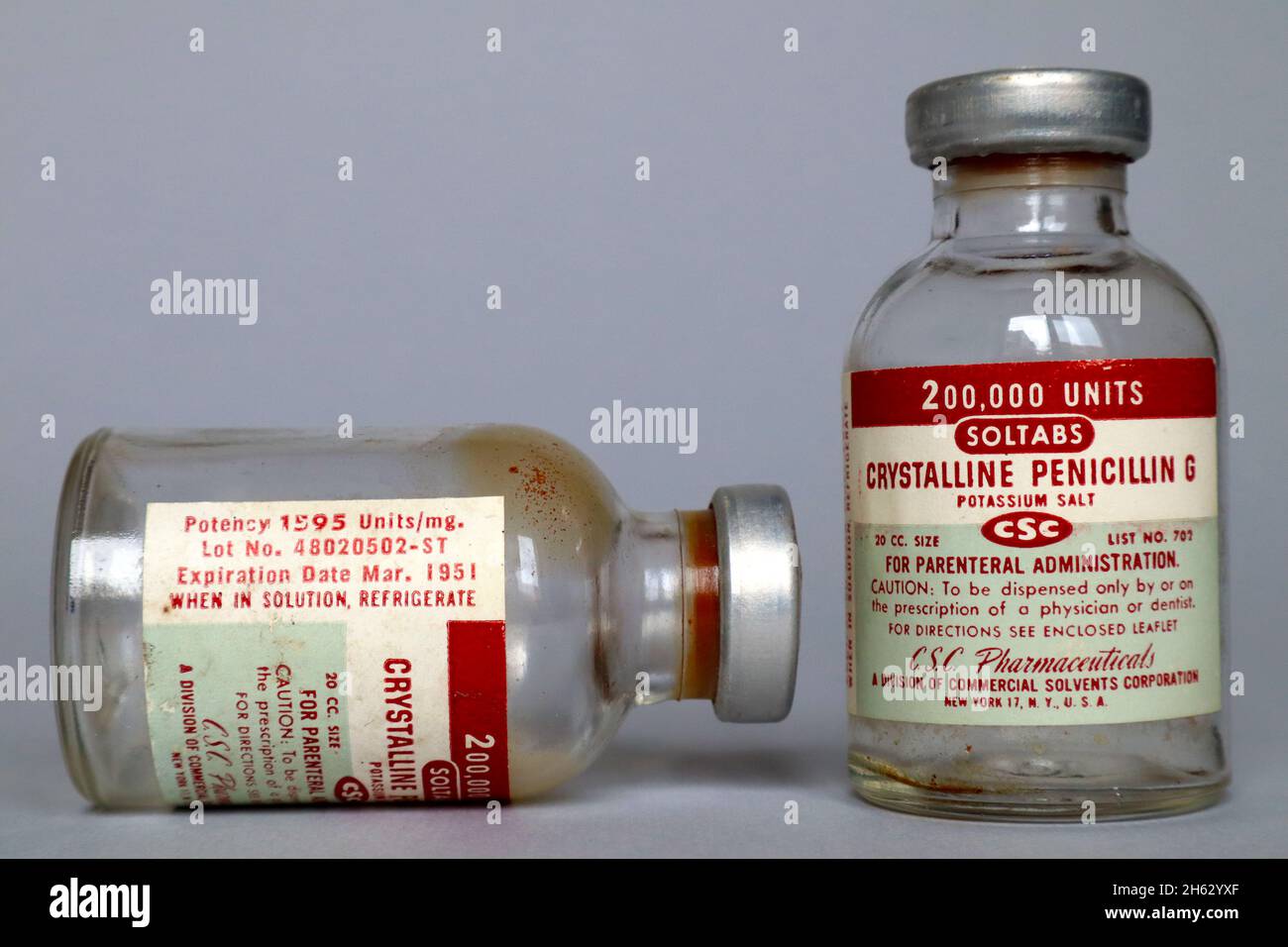 Vintage 1951 Vial of PENICILLIN G Produced by CSC