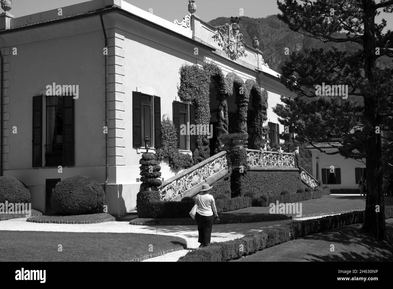 beautiful famous villa del balbianello,lenno,lake como,italy - filming location for star wars: attack of the clones and james bond: casino royale Stock Photo