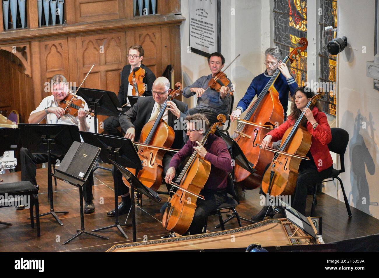 Bantry, West Cork, Ireland. 12th Nov, 2021. The Irish Chamber Orchestra and Florian Donderer of the Signum Quartett performed a beautiful program of music by Bach, Mozart, Debussy, and Leclair in Bantry's St. Brendan's church. Credit: Bantry Media/Alamy Live News Stock Photo