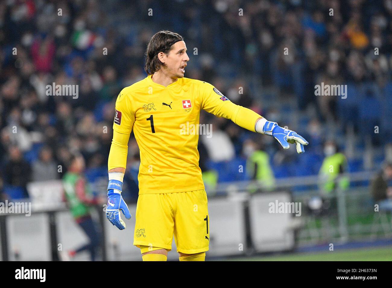 Rome, Italy. 12th Nov, 2021. Yann Sommer (Switzerland) during the FIFA World Cup Qatar 2022 Group C qualification football match between Italy and Switzerland at the Olimpico stadium in Rome on November 12, 2021. Credit: Independent Photo Agency/Alamy Live News Stock Photo