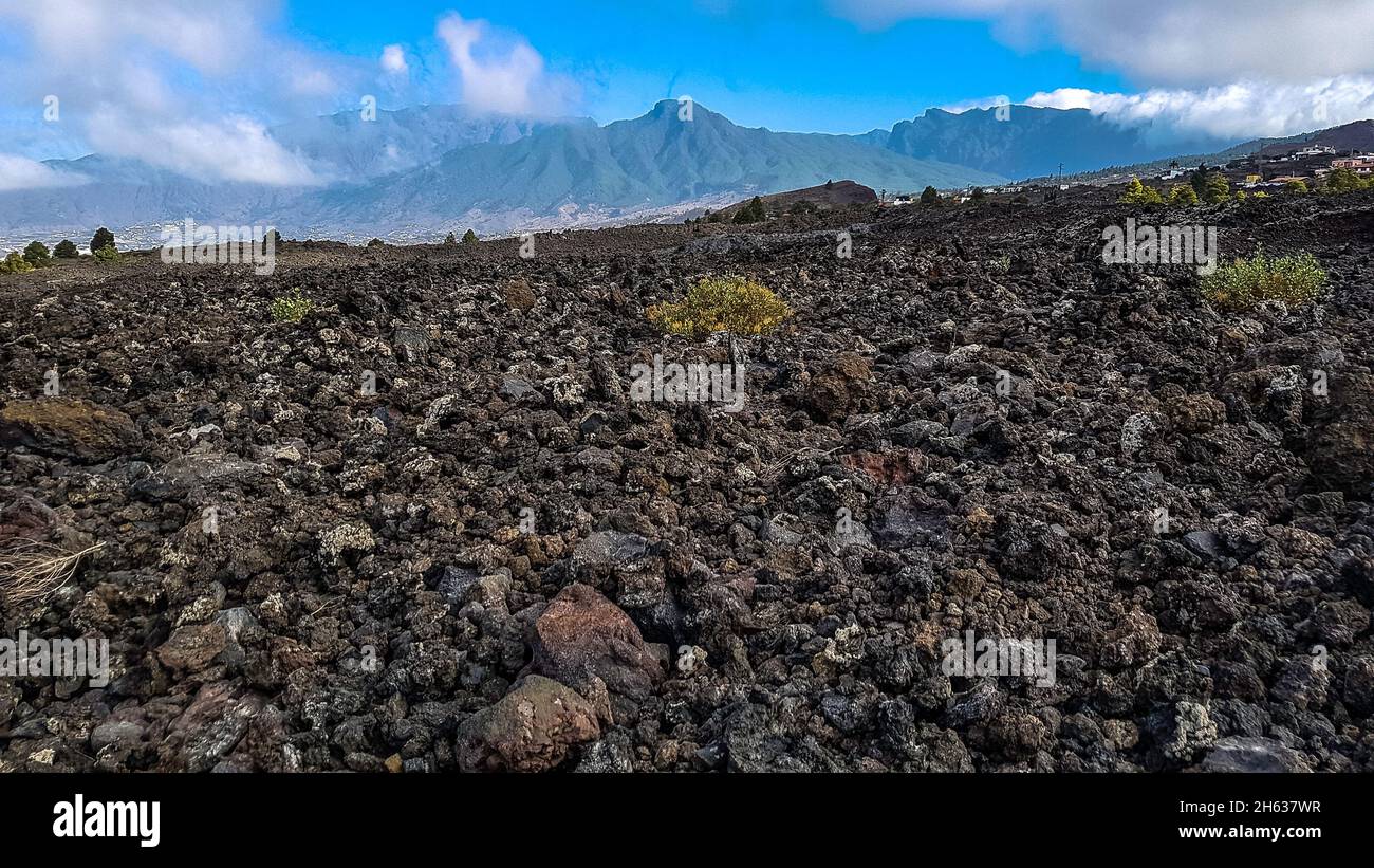 Lava Feld auf La Palma Stock Photo