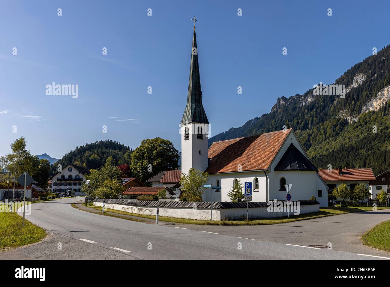 maria schutz church in graswang Stock Photo