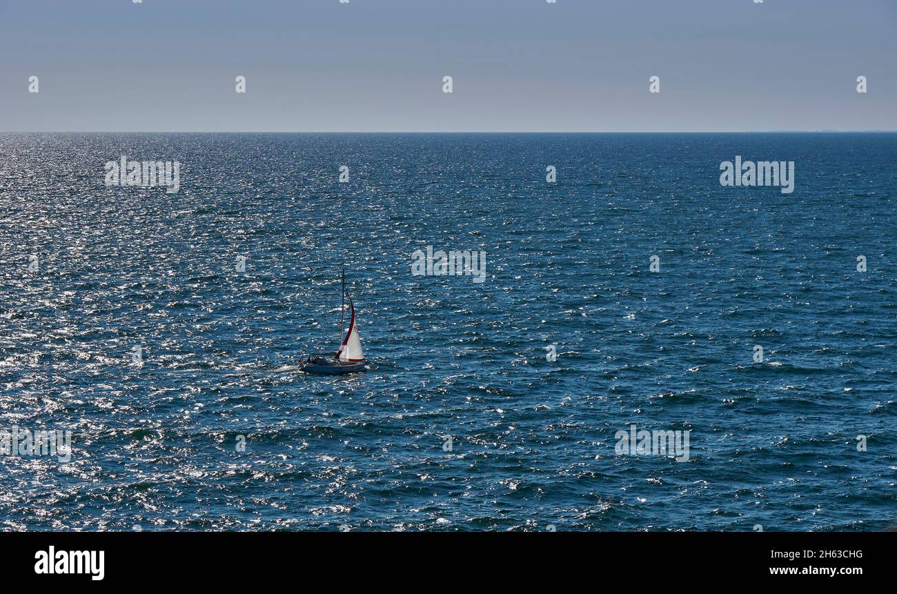europe,denmark,bornholm,water,sea,sailing ship,vastness,distance,lonely,longing Stock Photo