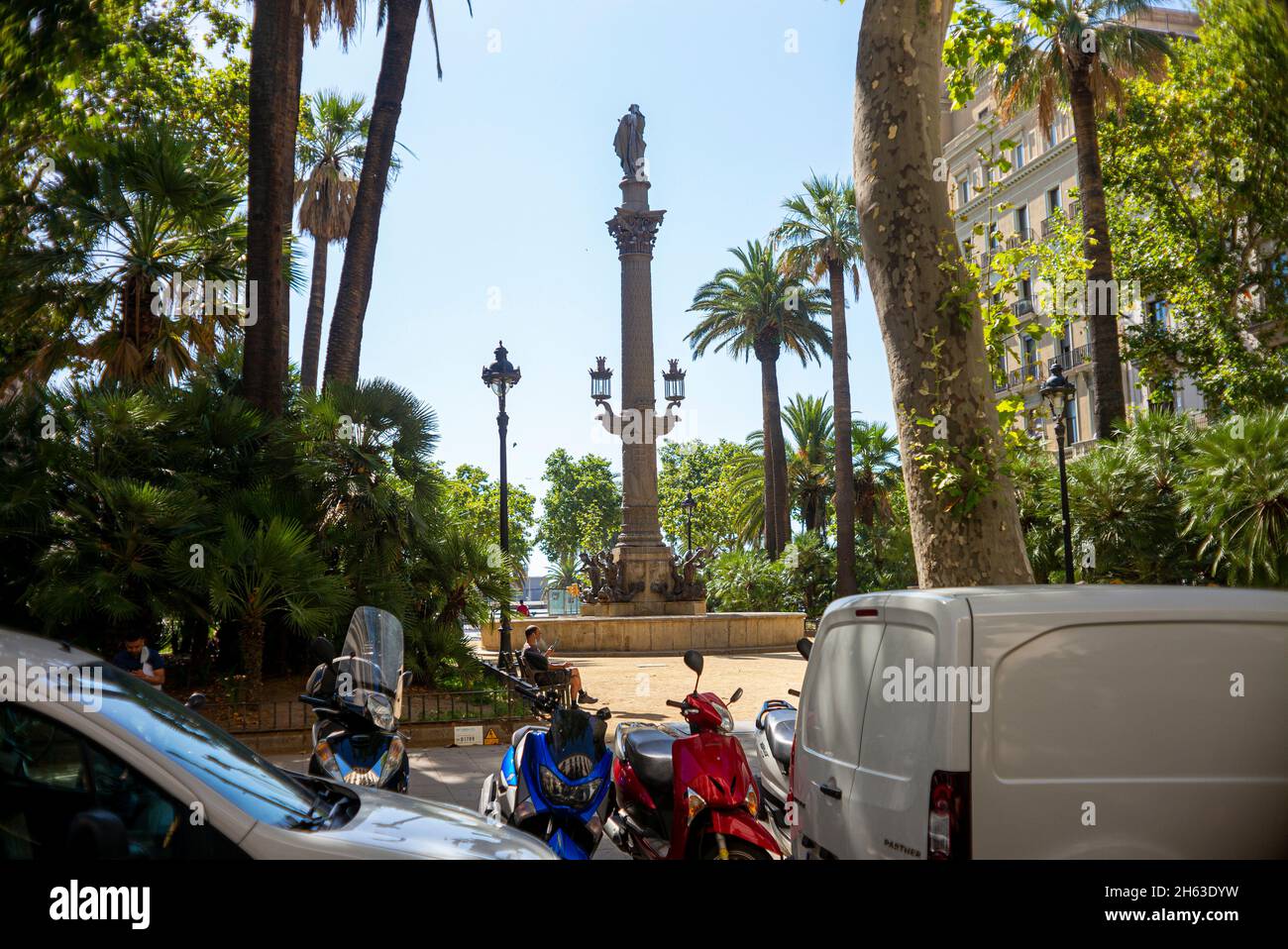 statue at plaça del duc de medinaceli. impressions of barcelona - a city on the coast of northeastern spain. it is the capital and largest city of the autonomous community of catalonia,as well as the second most populous municipality of spain. Stock Photo