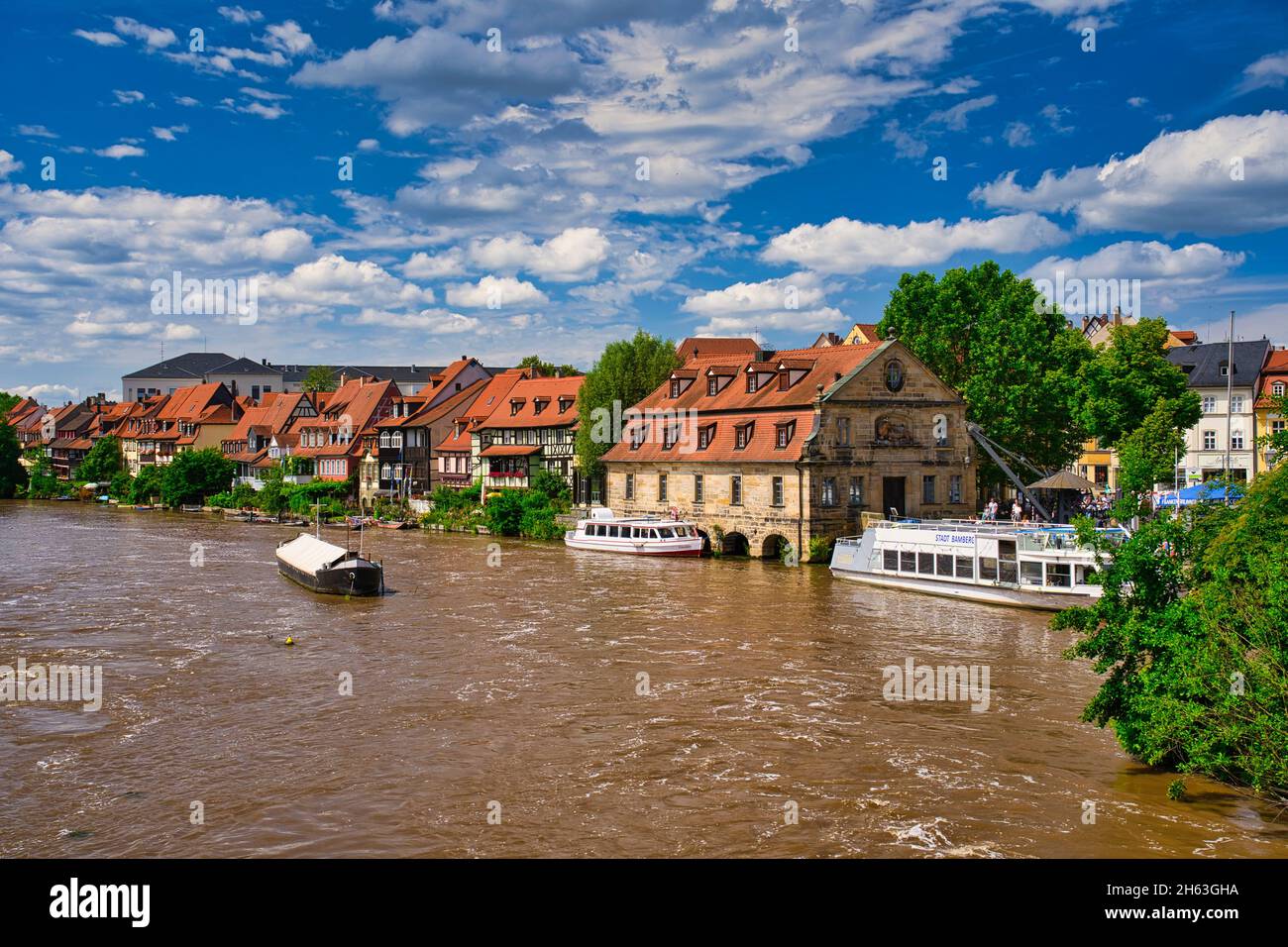 the former fishing settlement 'little venice' in the bamberg island town,unesco world heritage city of bamberg,upper franconia,franconia,bavaria,germany Stock Photo