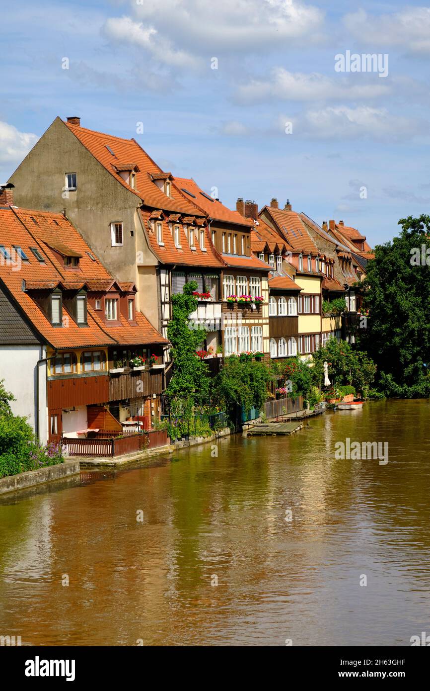 the former fishing settlement 'little venice' in the bamberg island town,unesco world heritage city of bamberg,upper franconia,franconia,bavaria,germany Stock Photo