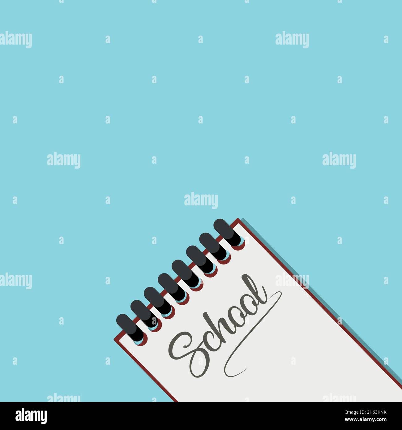 School timetable card with notepad Stock Vector