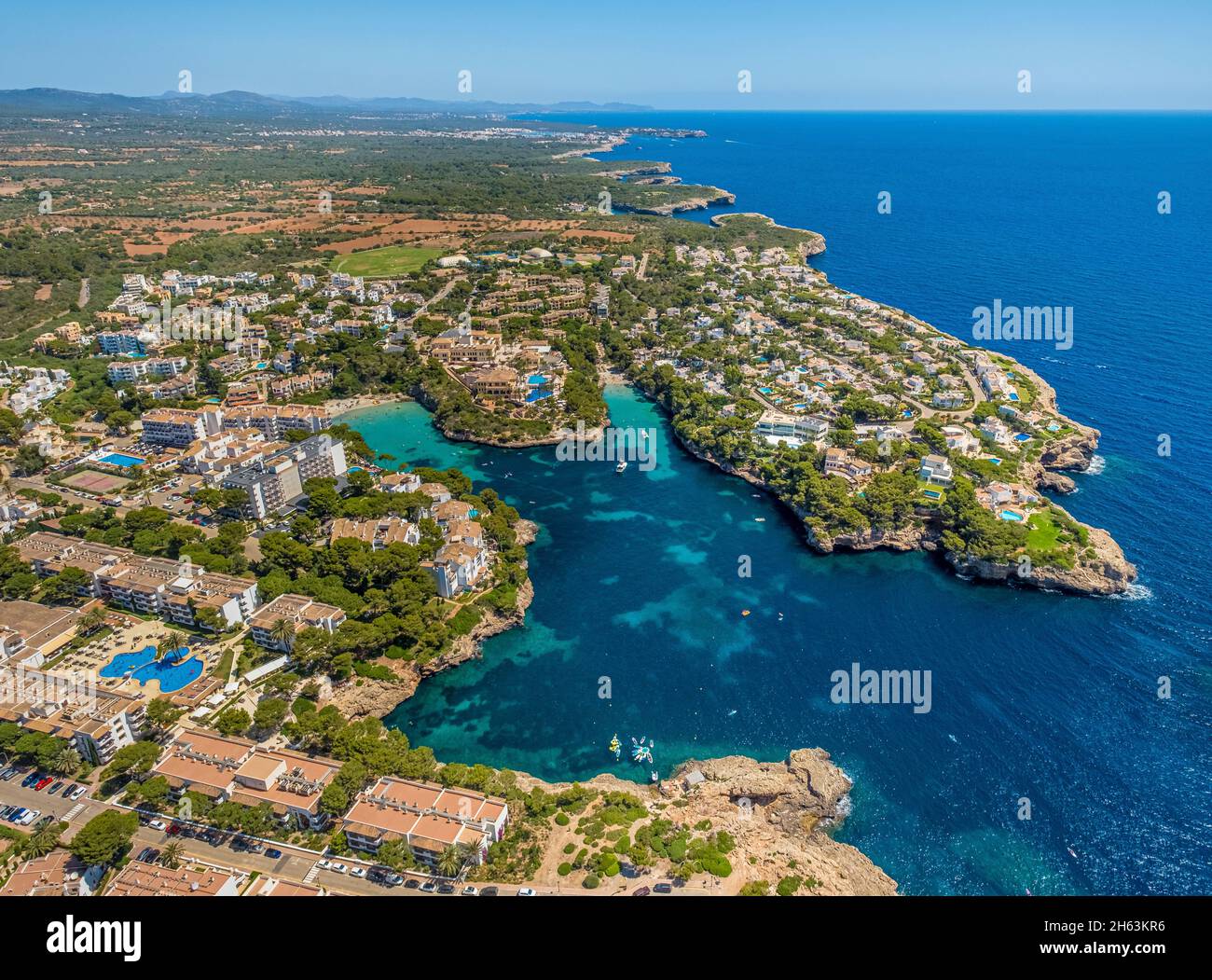 aerial view,robinson club cala serena,cala serena,felanitx,mallorca,balearic islands,spain Stock Photo
