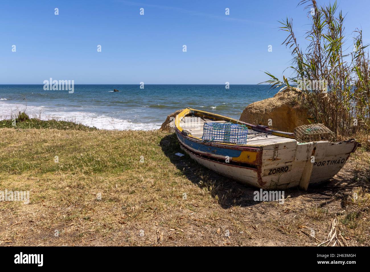 Wooden rowing boat on beach hi-res stock photography and images - Alamy