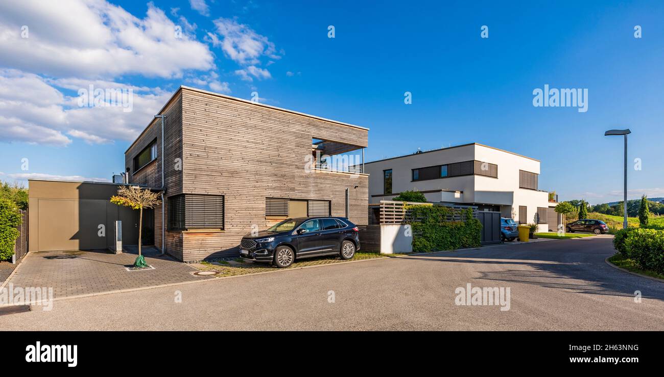 germany,baden-wuerttemberg,waiblingen,new development area,modern single-family houses Stock Photo