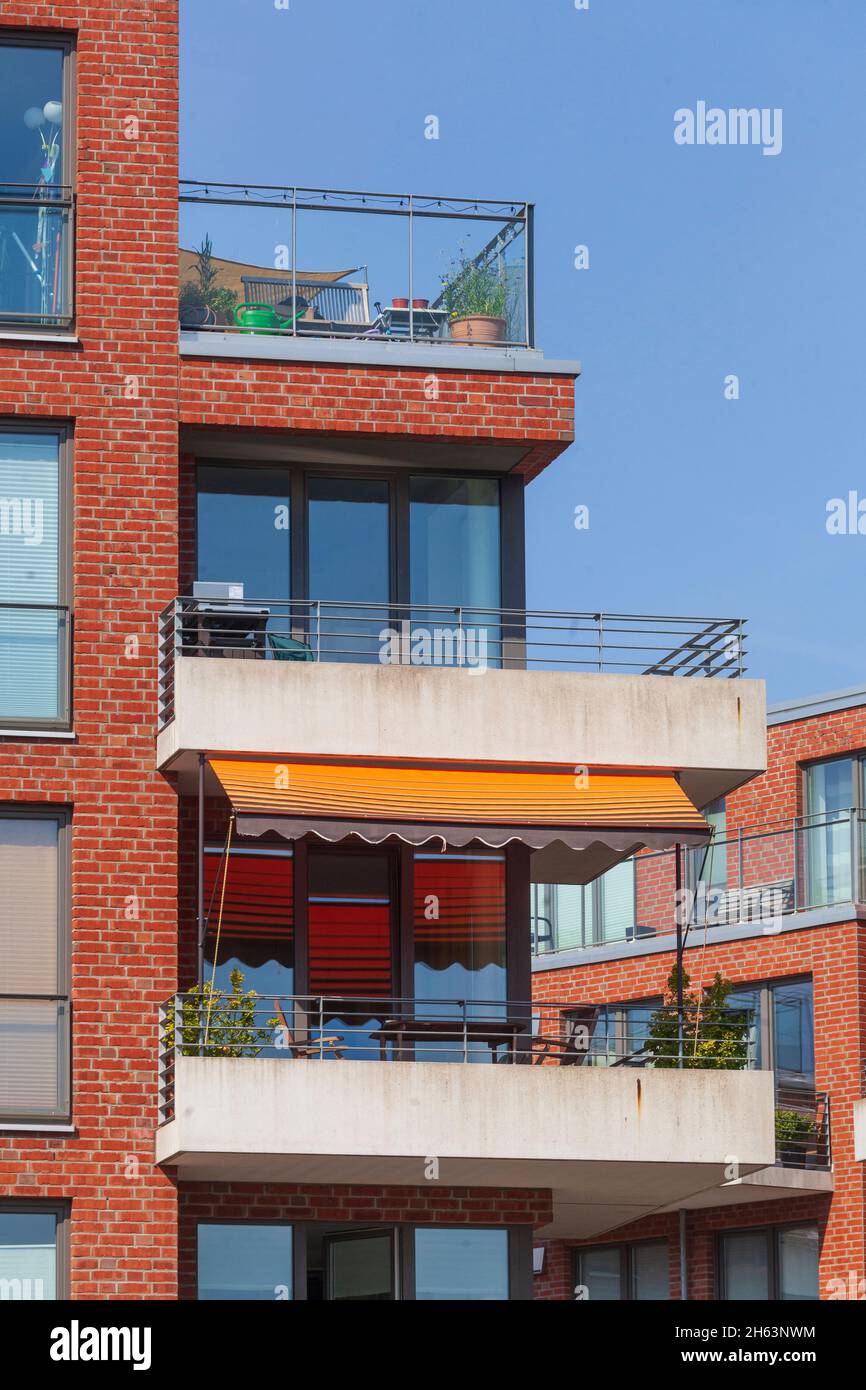 balconies,modern apartment buildings,oldenburg in oldenburg,lower