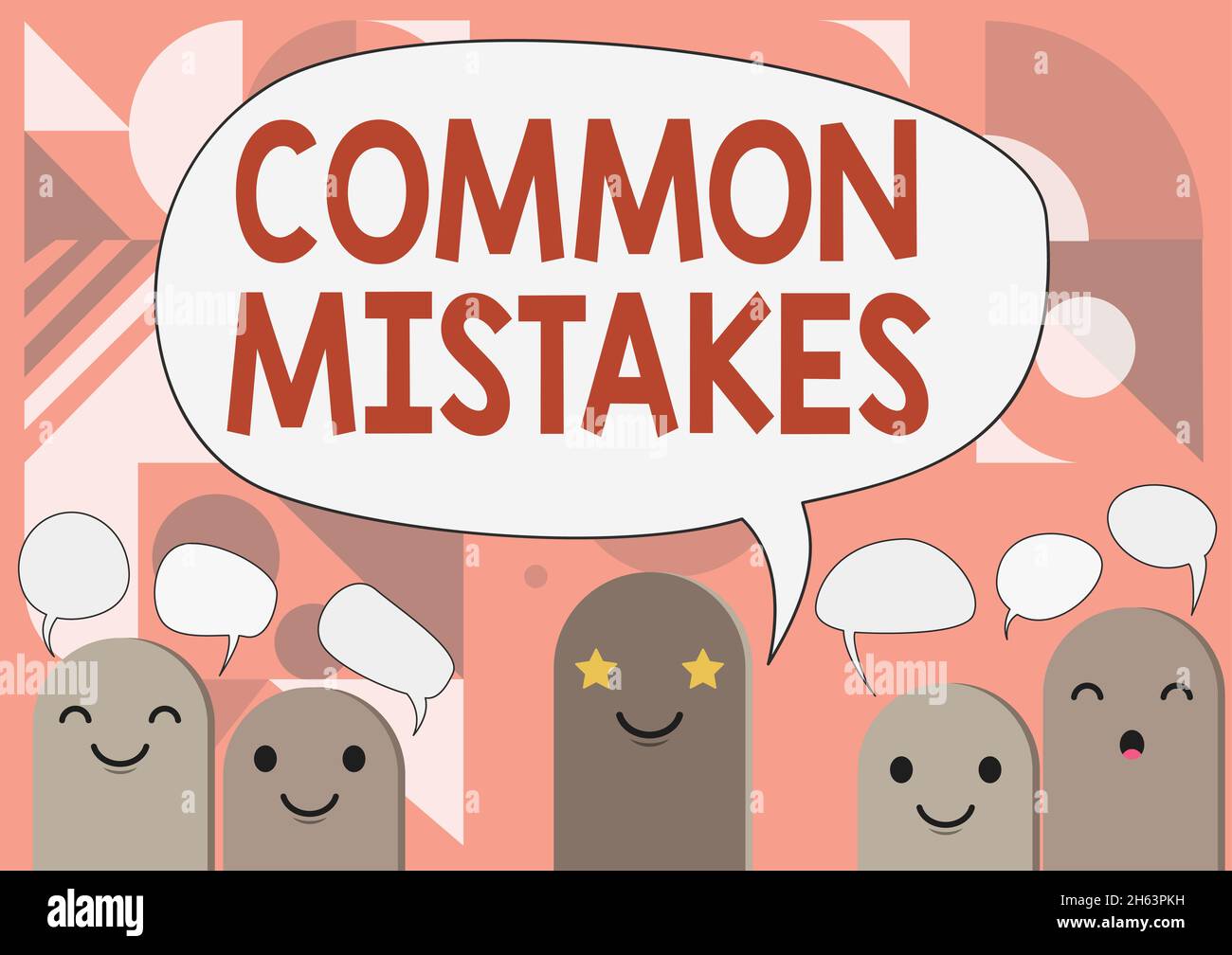 Conceptual display Common Mistakes. Business approach actions that