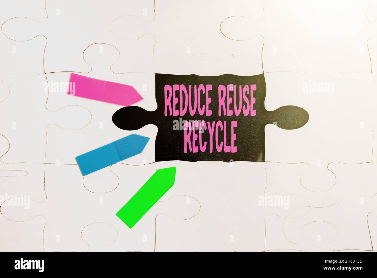 Hand writing sign Reduce Reuse Recycle. Concept meaning ...