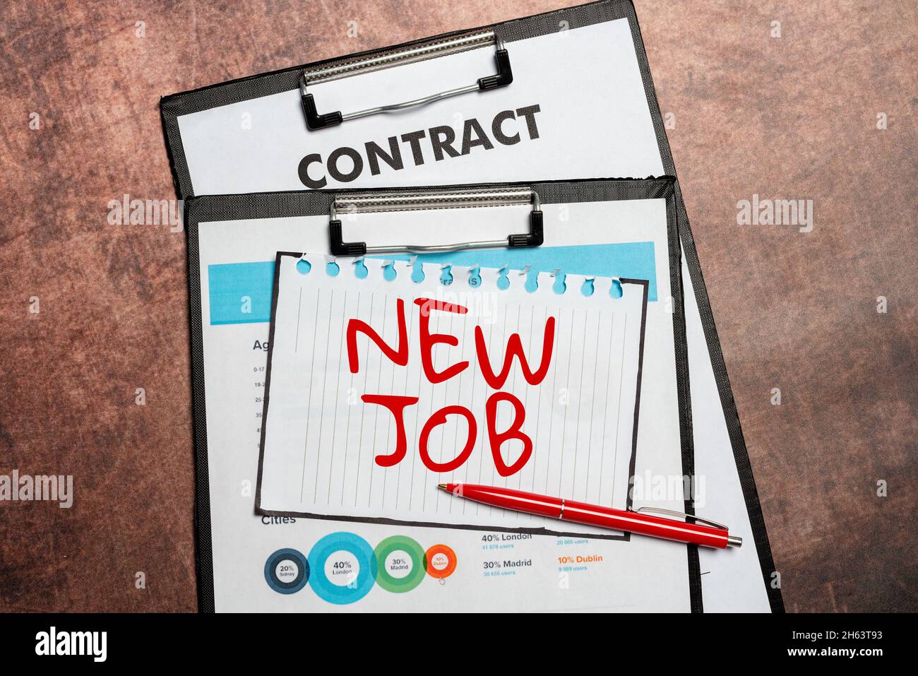 Text sign showing New Job. Concept meaning recently having paid ...