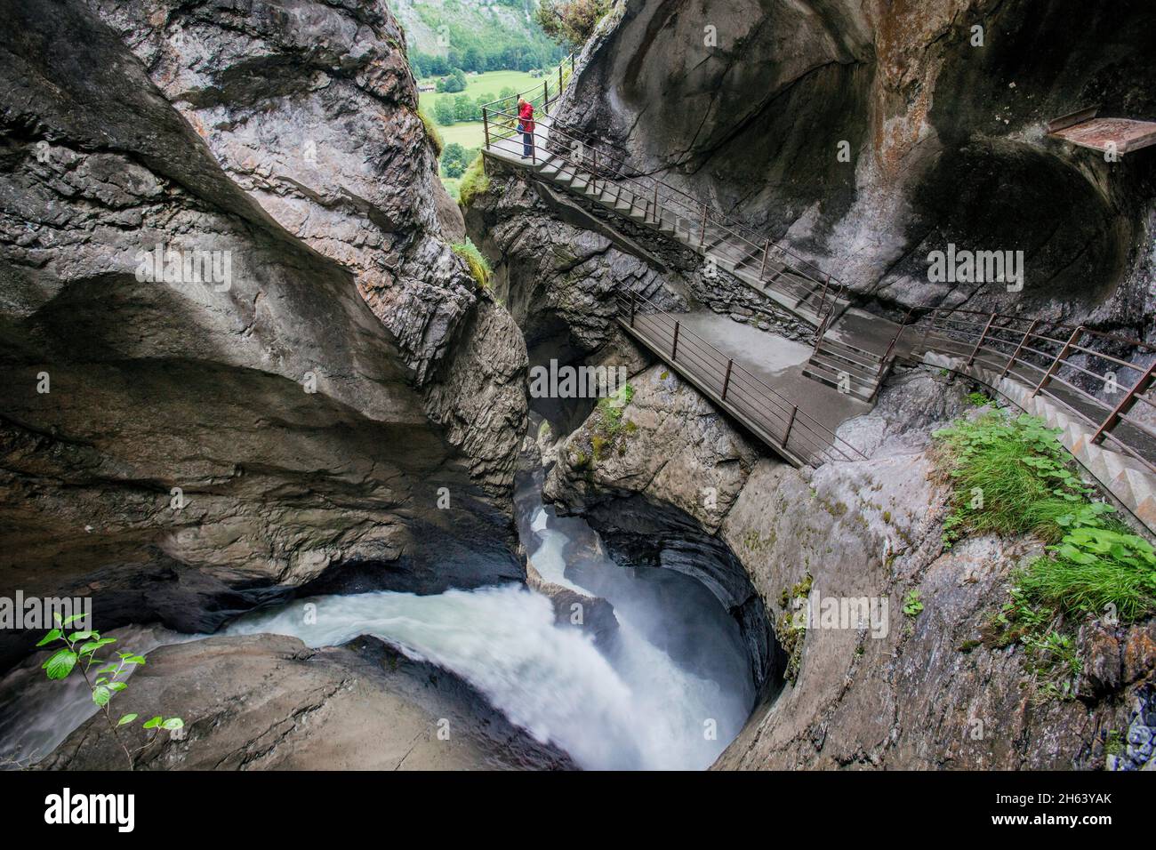 trümmelbach waterfalls,lauterbrunnen,lauterbrunnen valley,bernese alps,bernese oberland,canton of bern,switzerland Stock Photo