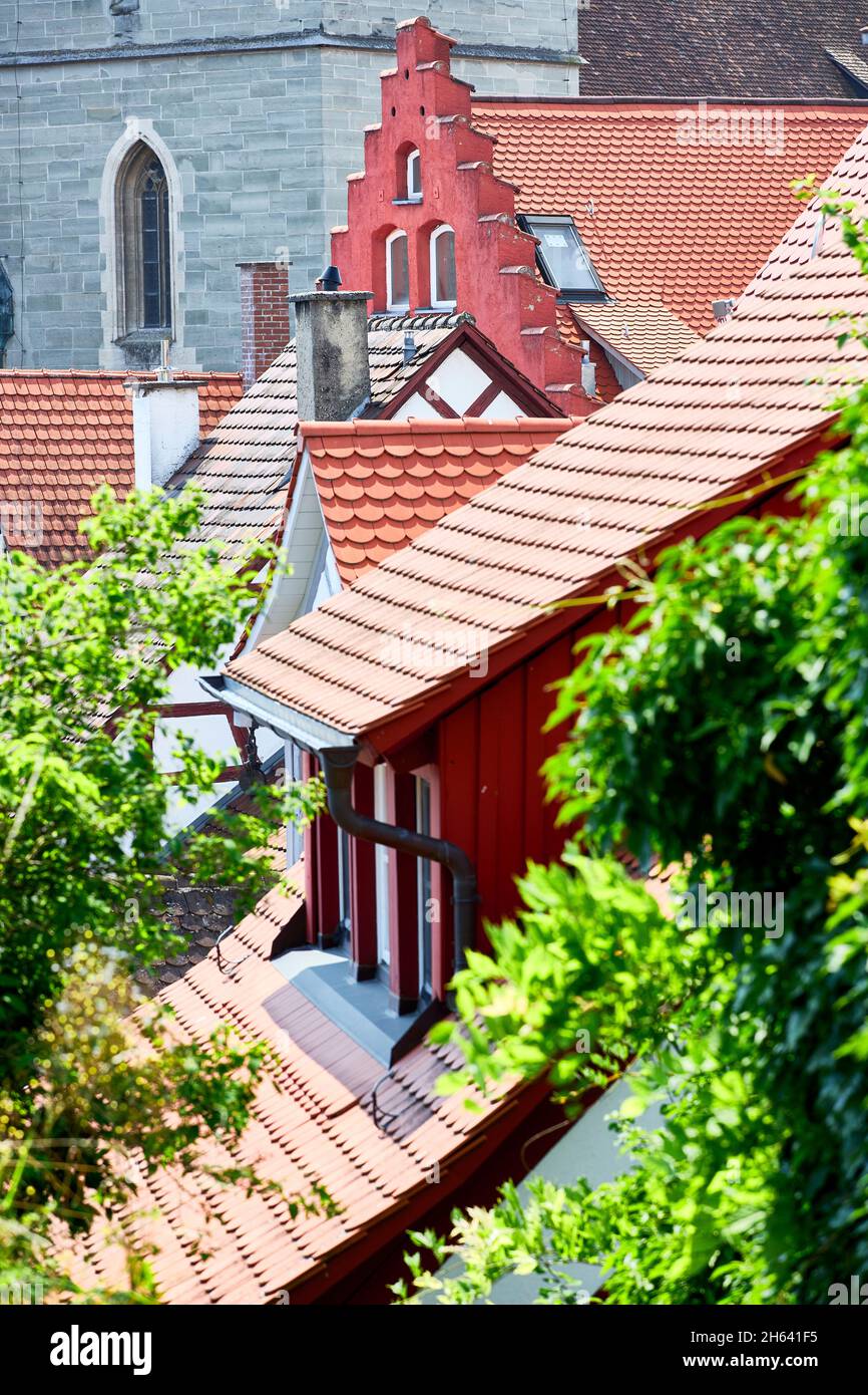 roofs of houses in the old town of überlingen Stock Photo