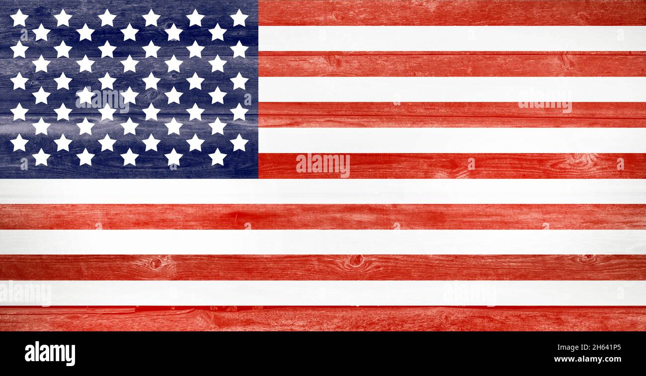 us american flag in retro style Stock Photo