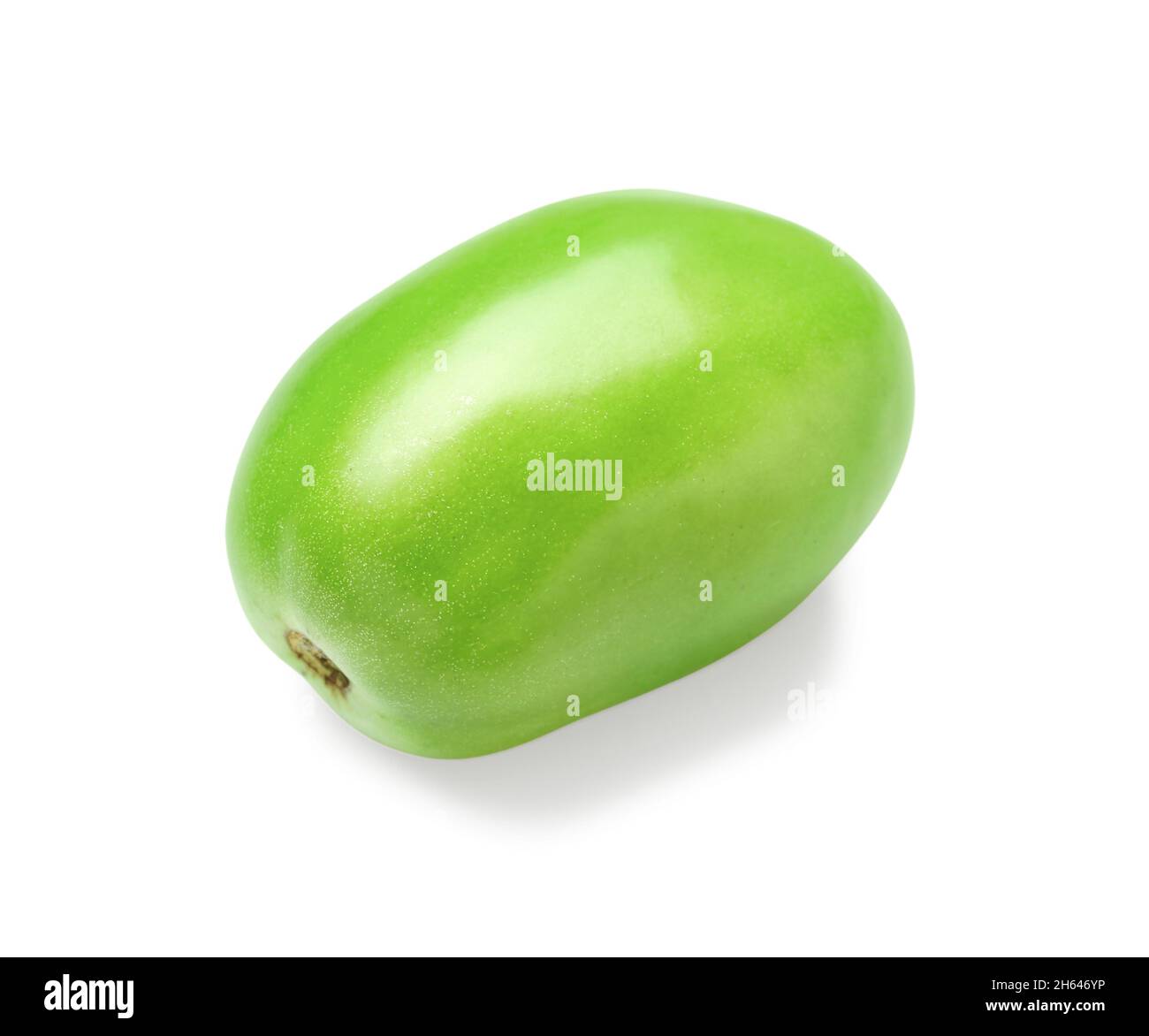 Fresh green tomato on white background Stock Photo - Alamy