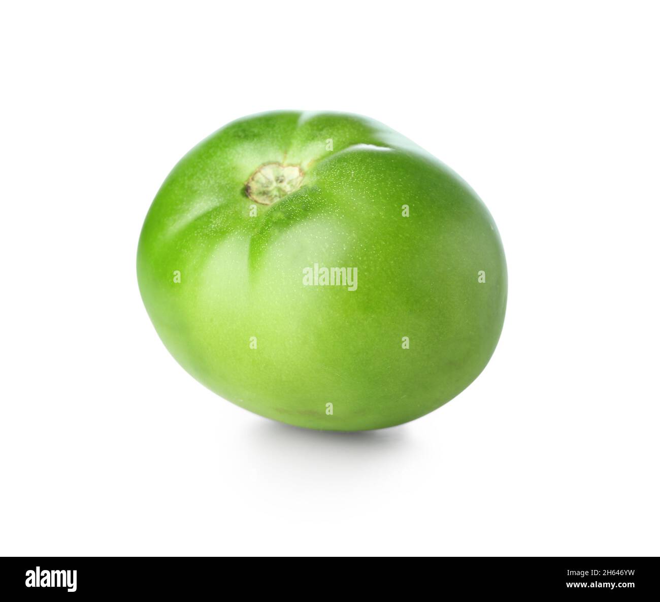 Fresh green tomato on white background Stock Photo - Alamy