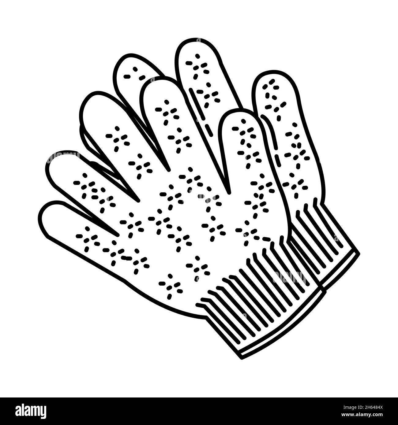 Exfoliating Gloves Bath Shower Part of Women Pedicure Tools Hand Drawn Icon Set Vector. Stock Vector
