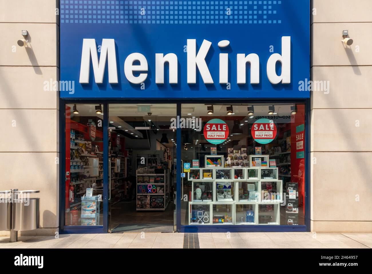 High Wycombe, England - July 21st 2021: MenKind shop in the Eden shopping centre. The chain operates around 60stores. Stock Photo