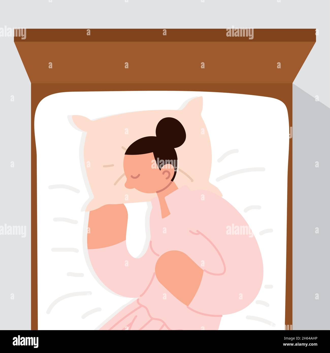woman sleeping on bed Stock Vector Image & Art Alamy