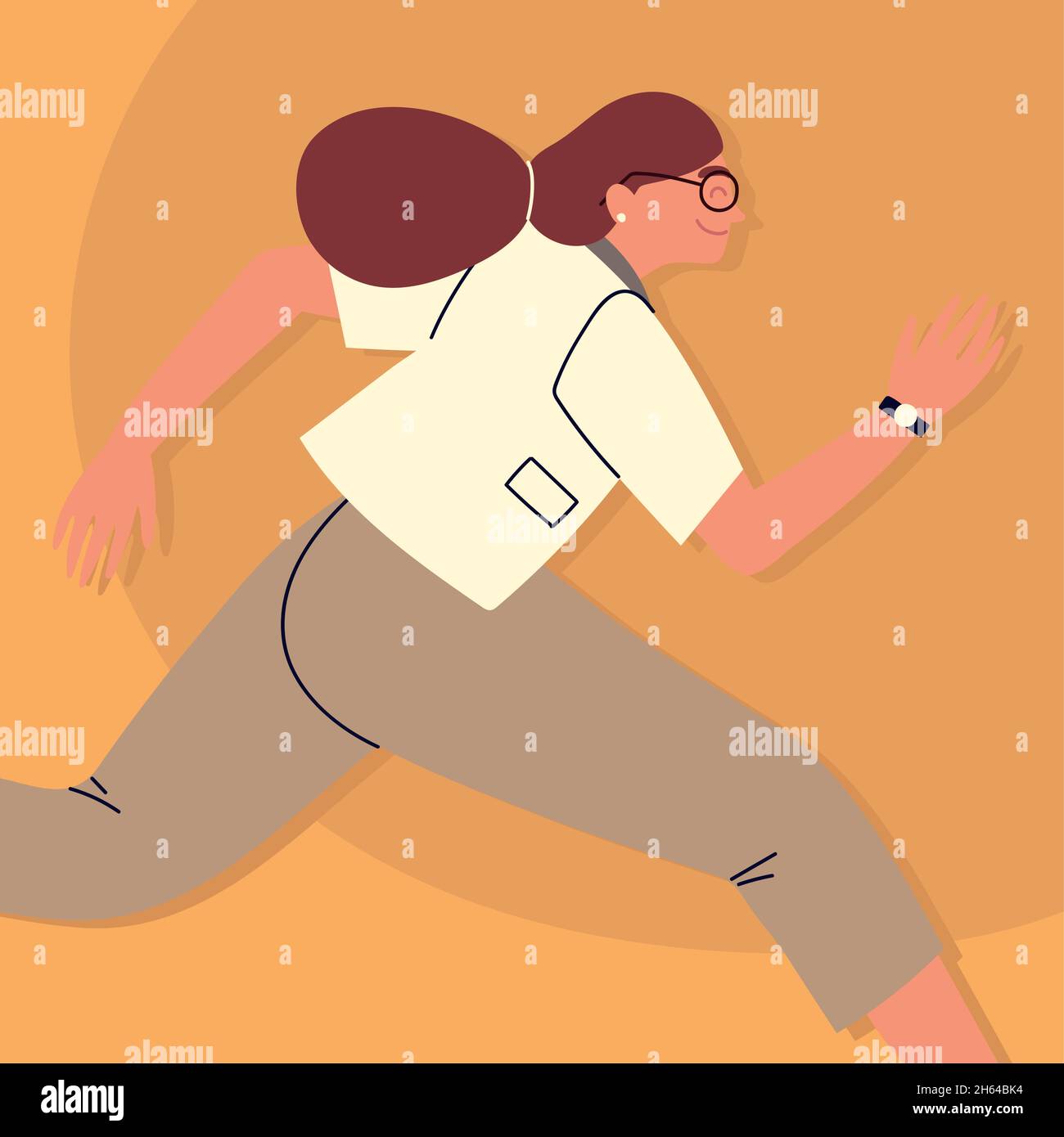 runner business woman Stock Vector Image & Art - Alamy