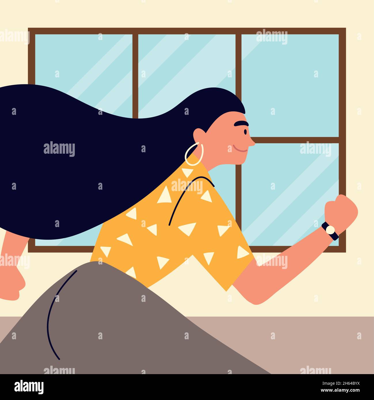 female business running Stock Vector Image & Art - Alamy