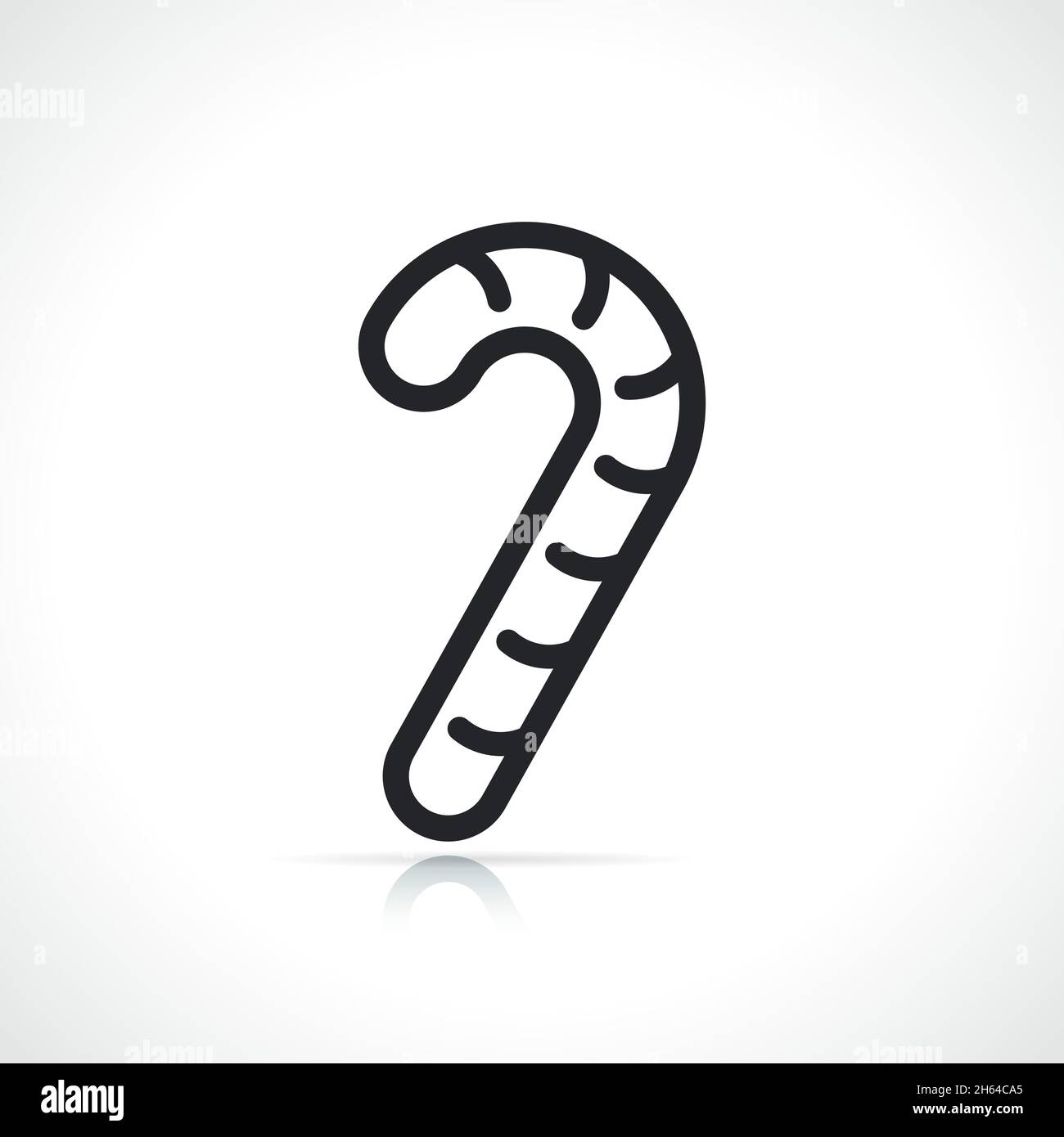 candy cane thin line icon isolated design Stock Vector