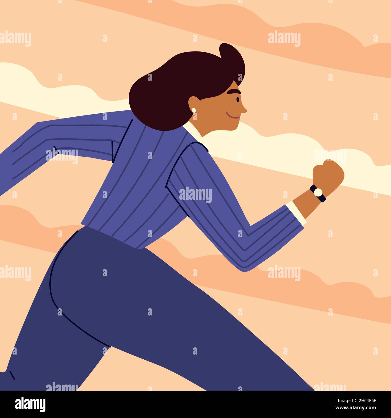 business woman running successful Stock Vector Image & Art - Alamy