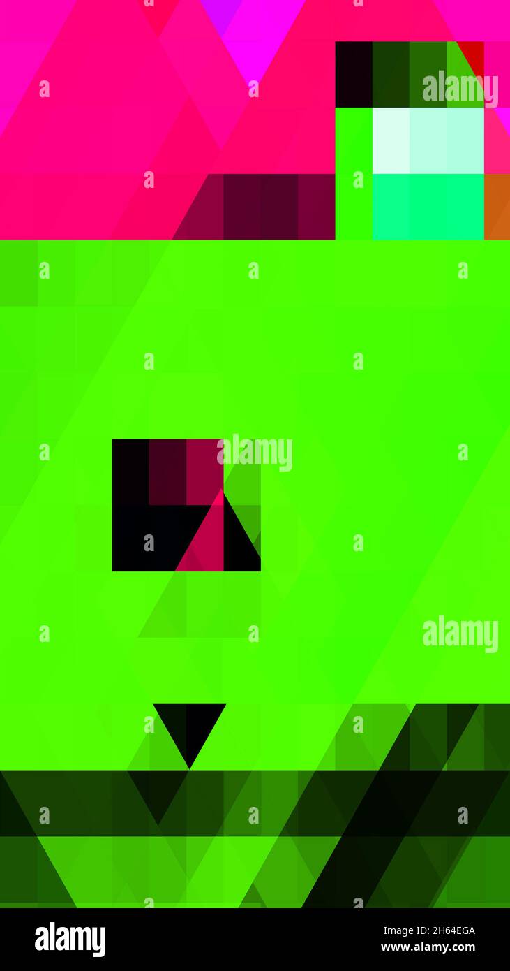 Abstract vivid geometric triangles architectural background vertical layout. Stock Photo