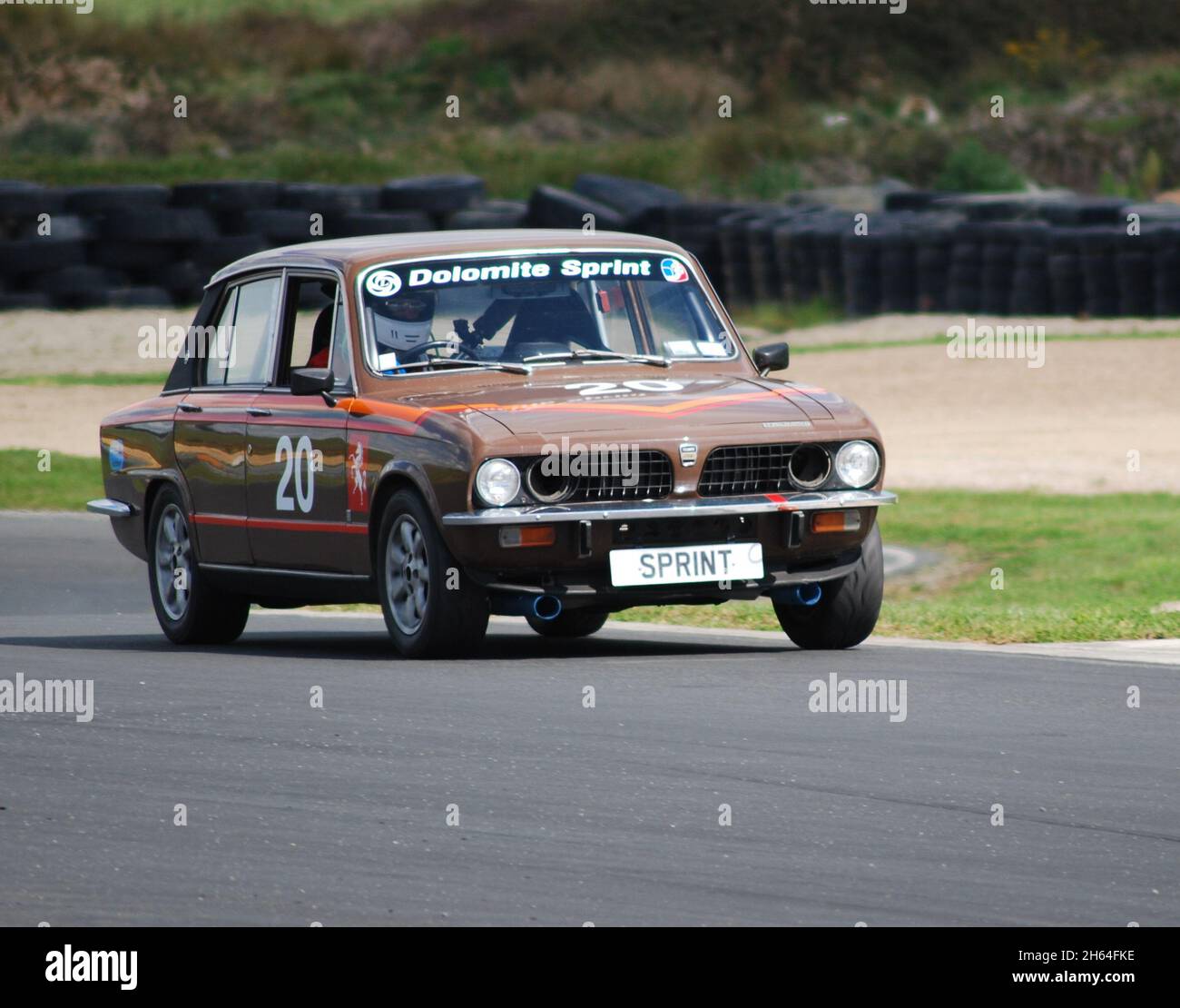 #20 Geoff Sparkes , Triumph Dolomite Sprint in the ERC Series/AES Series at Hampton Downs south of Auckland 9th Sep 2011 at te HRC Icebreaker meeting Stock Photo