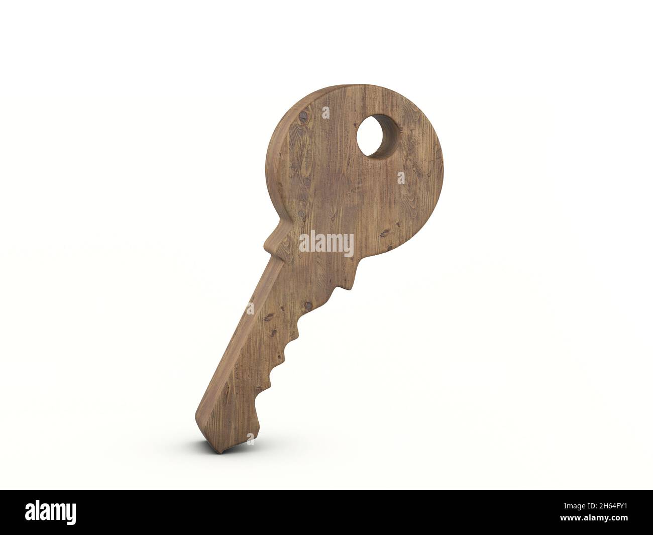 Wood key symbol on a white background. 3d illustration Stock Photo - Alamy