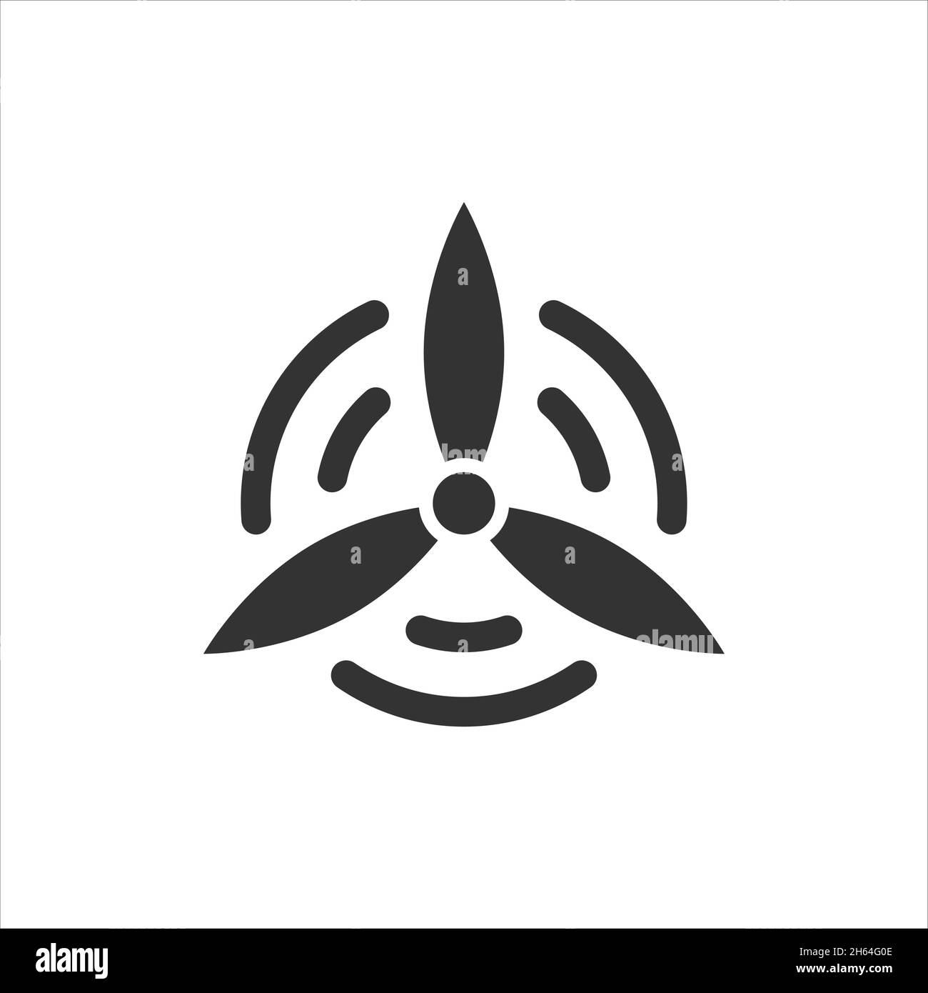 Wind power plant icon in flat style. Turbine vector illustration on ...