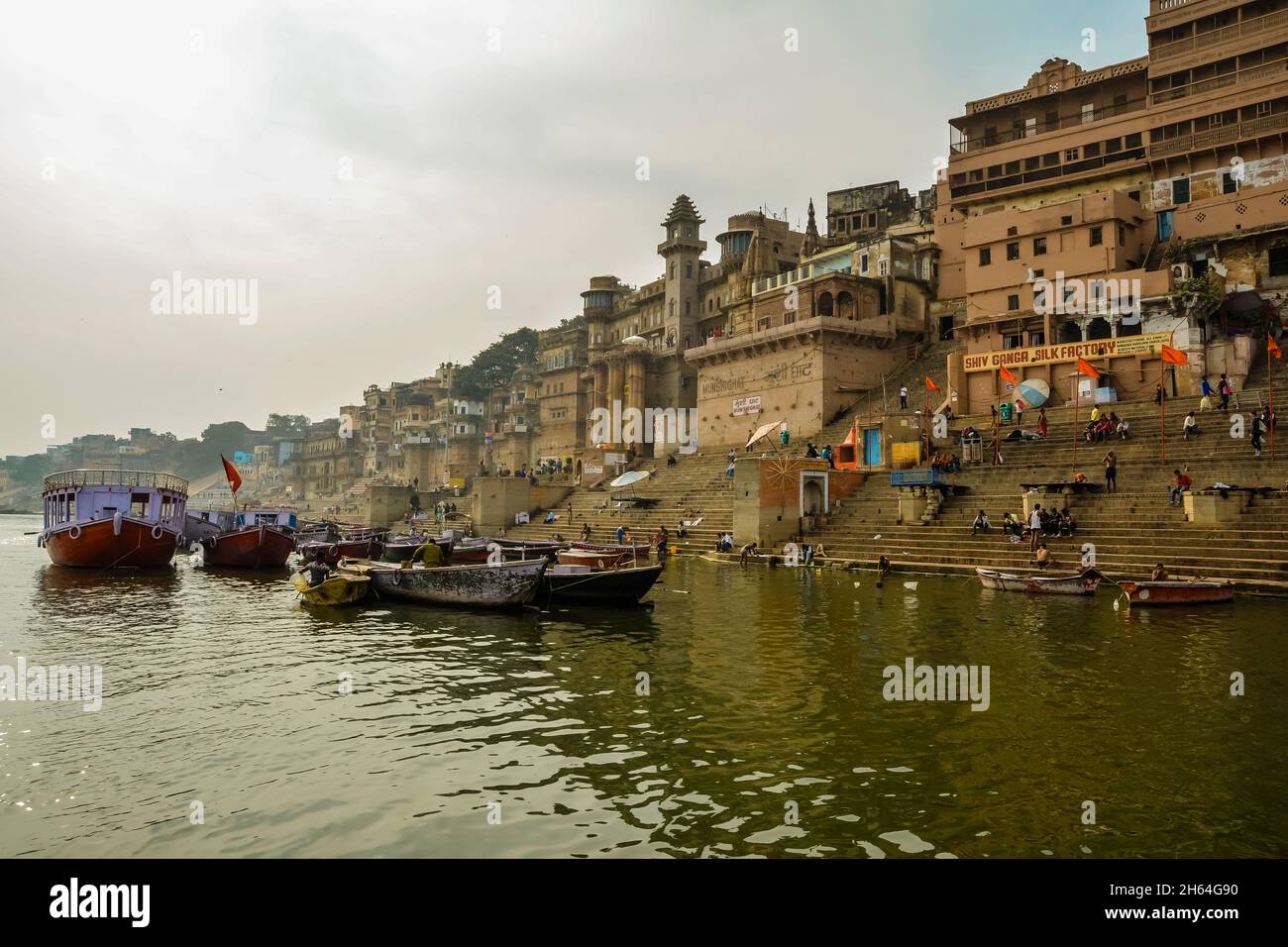 The ancient city of Varanasi Stock Photo