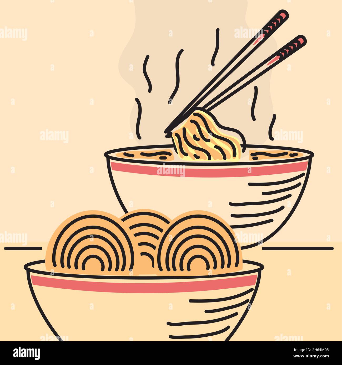 traditional japanese ramen Stock Vector Image & Art Alamy
