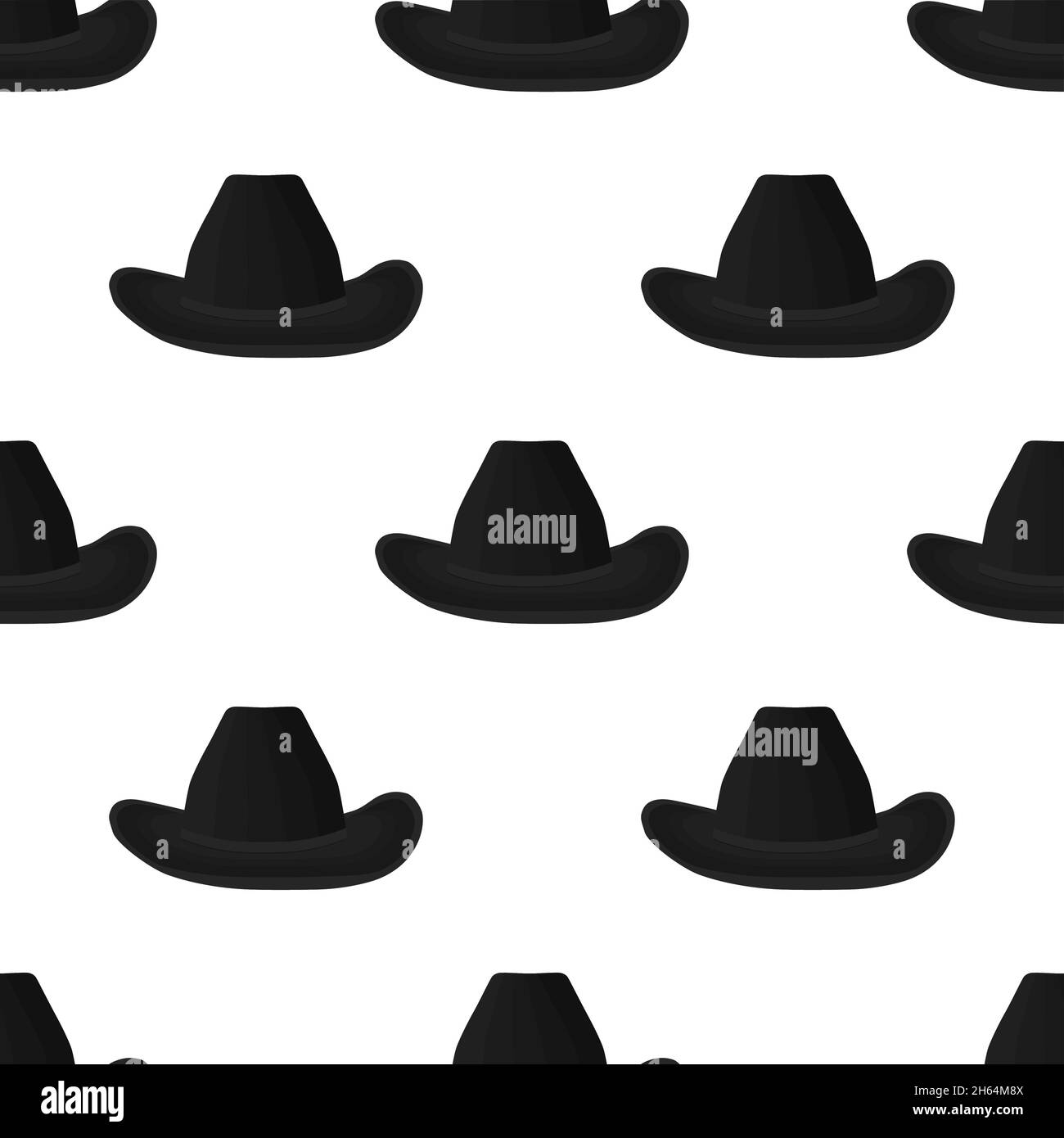 Illustration on theme colored pattern hats cowboy, beautiful caps in white background. Caps pattern consisting of collection hats cowboy for wearing. Stock Vector