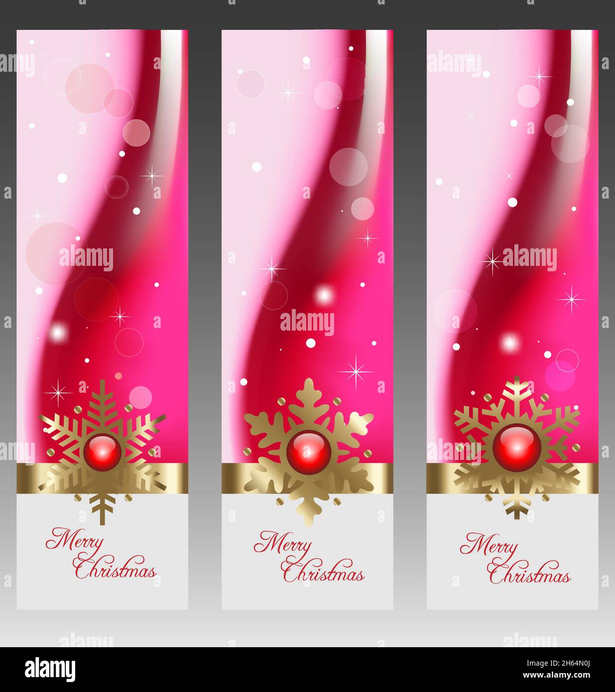 Vector Christmas banners with decoration and gold embellishment Stock Vector Image & Art - Alamy