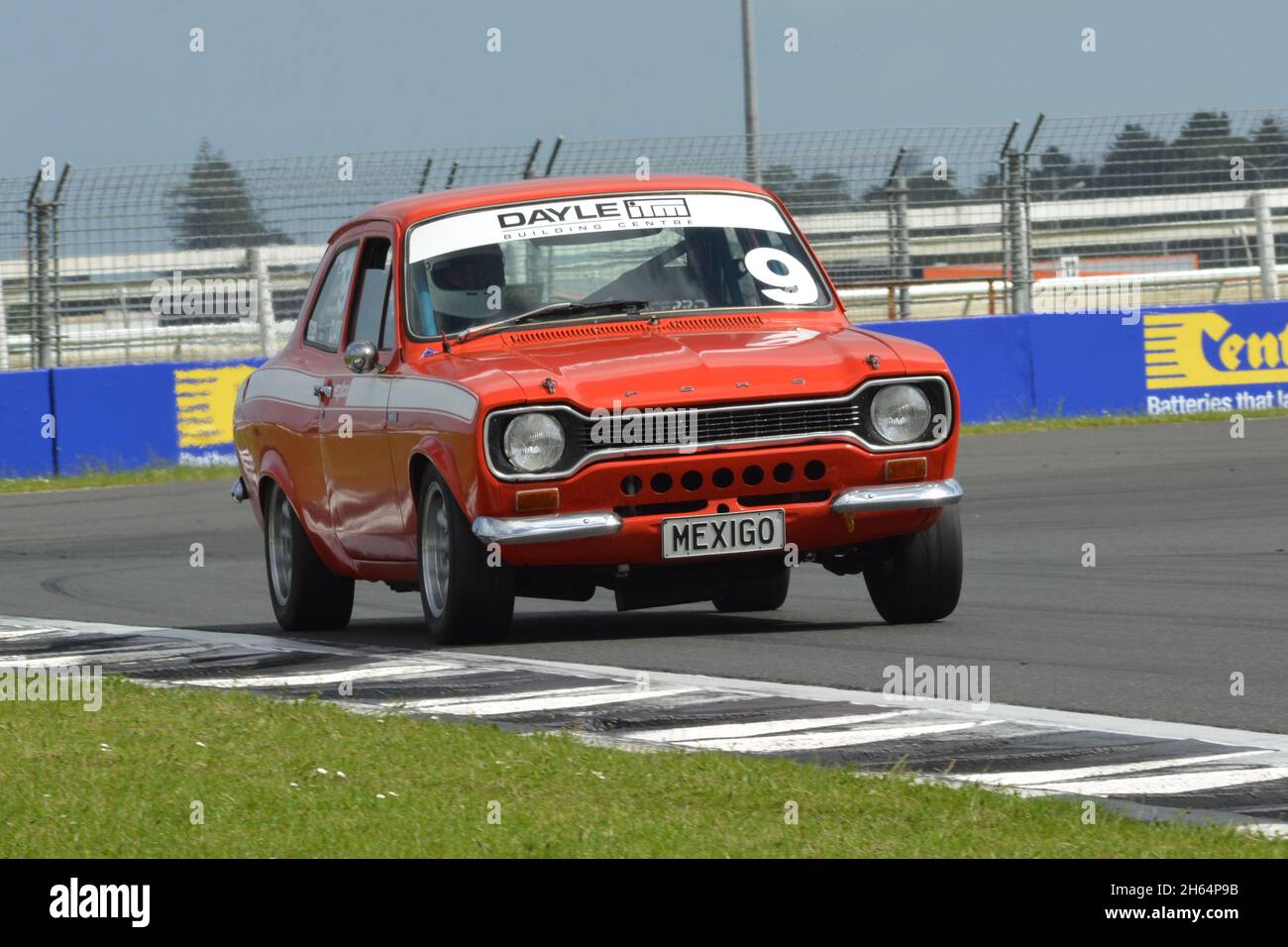 #9 Martin Day, Ford Escort Mexico at the new corner at Pukekohe race circuit, south of Auckland, NZ Stock Photo