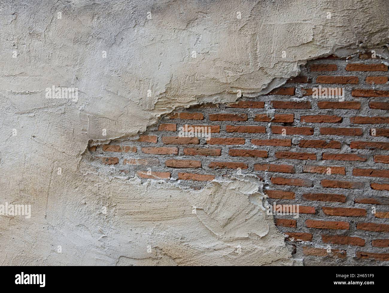 Brick, block, orange and mortar wall as texture background. Stock Photo