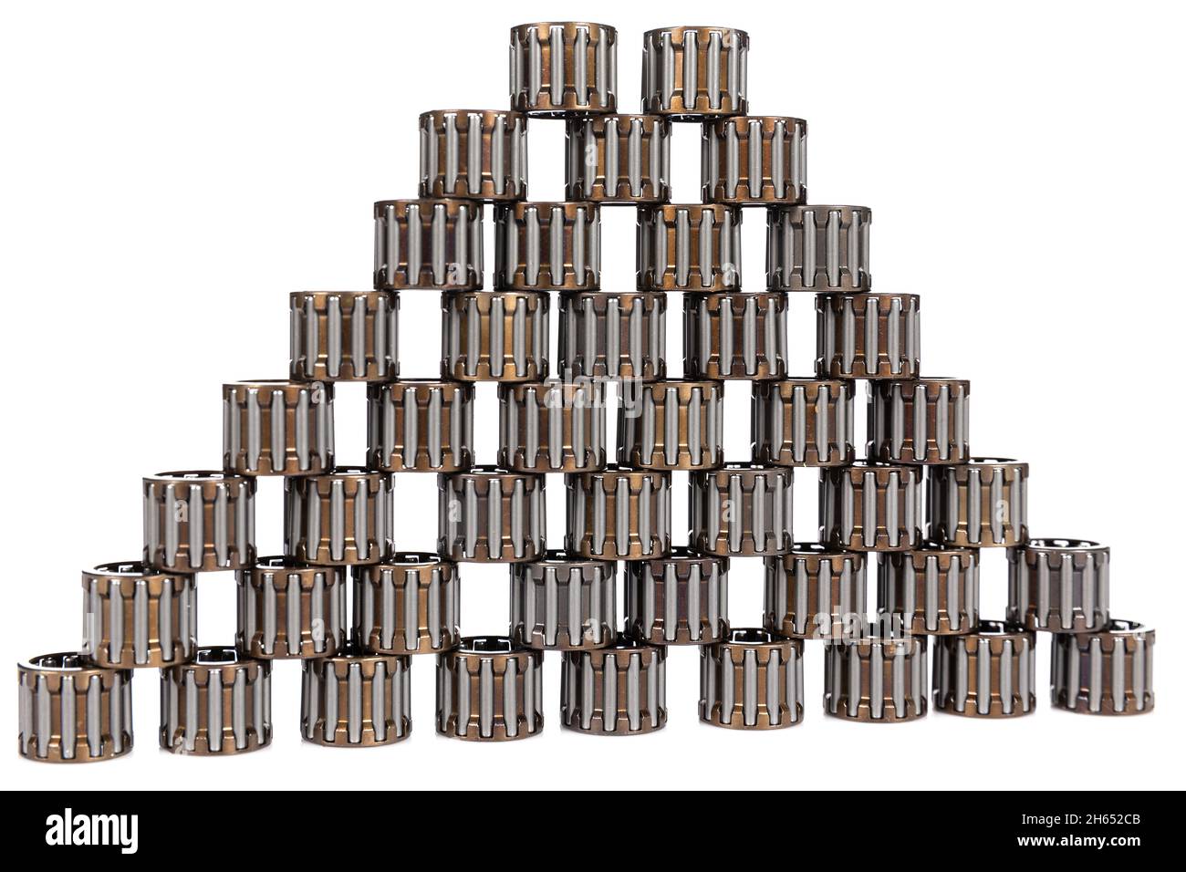 small needle bearings on a white background Stock Photo Alamy